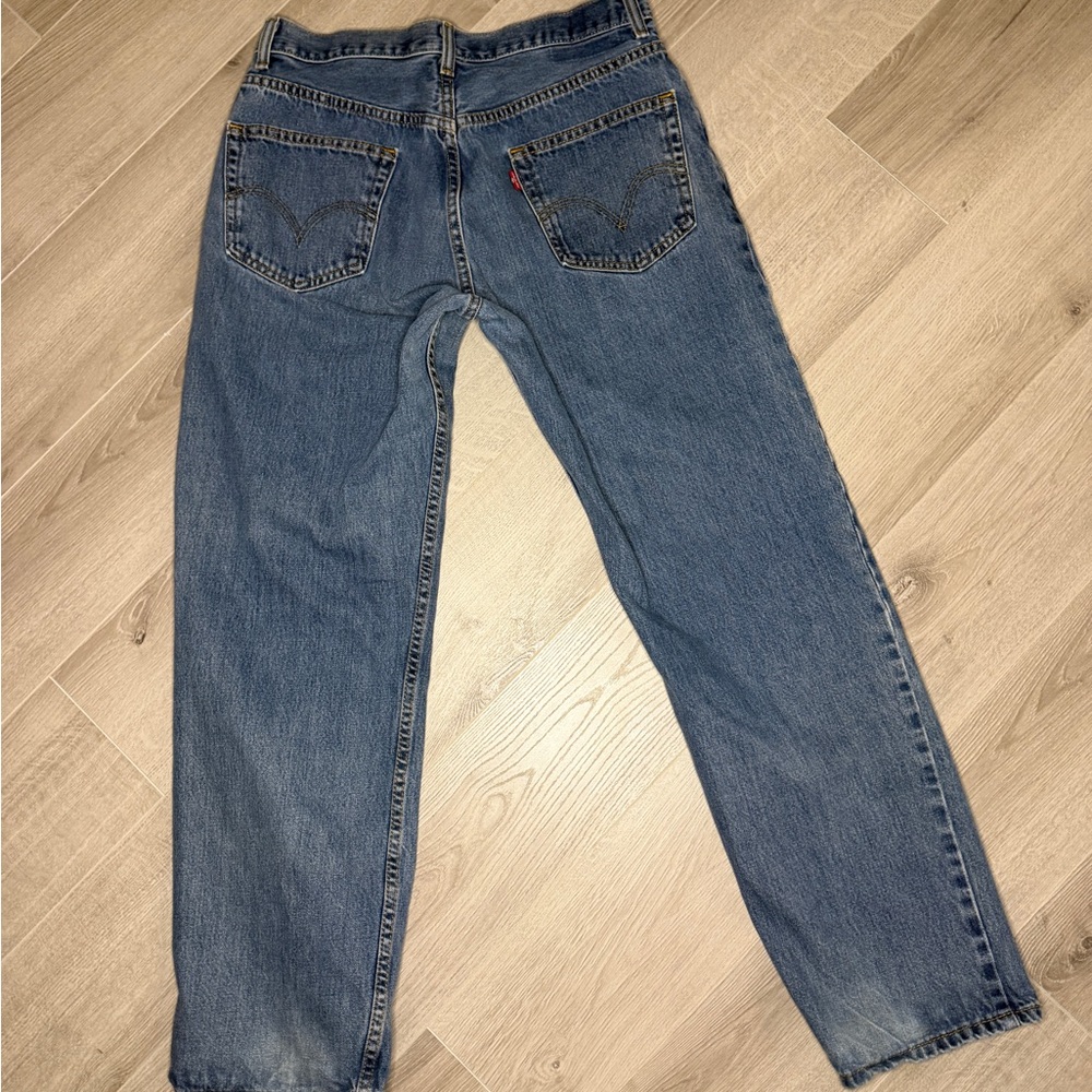 Levi’s 550 Relaxed Fit Men’s Jeans 33x32 Blue Tapered Leg Vintage Style Denim - Picture 3 of 10